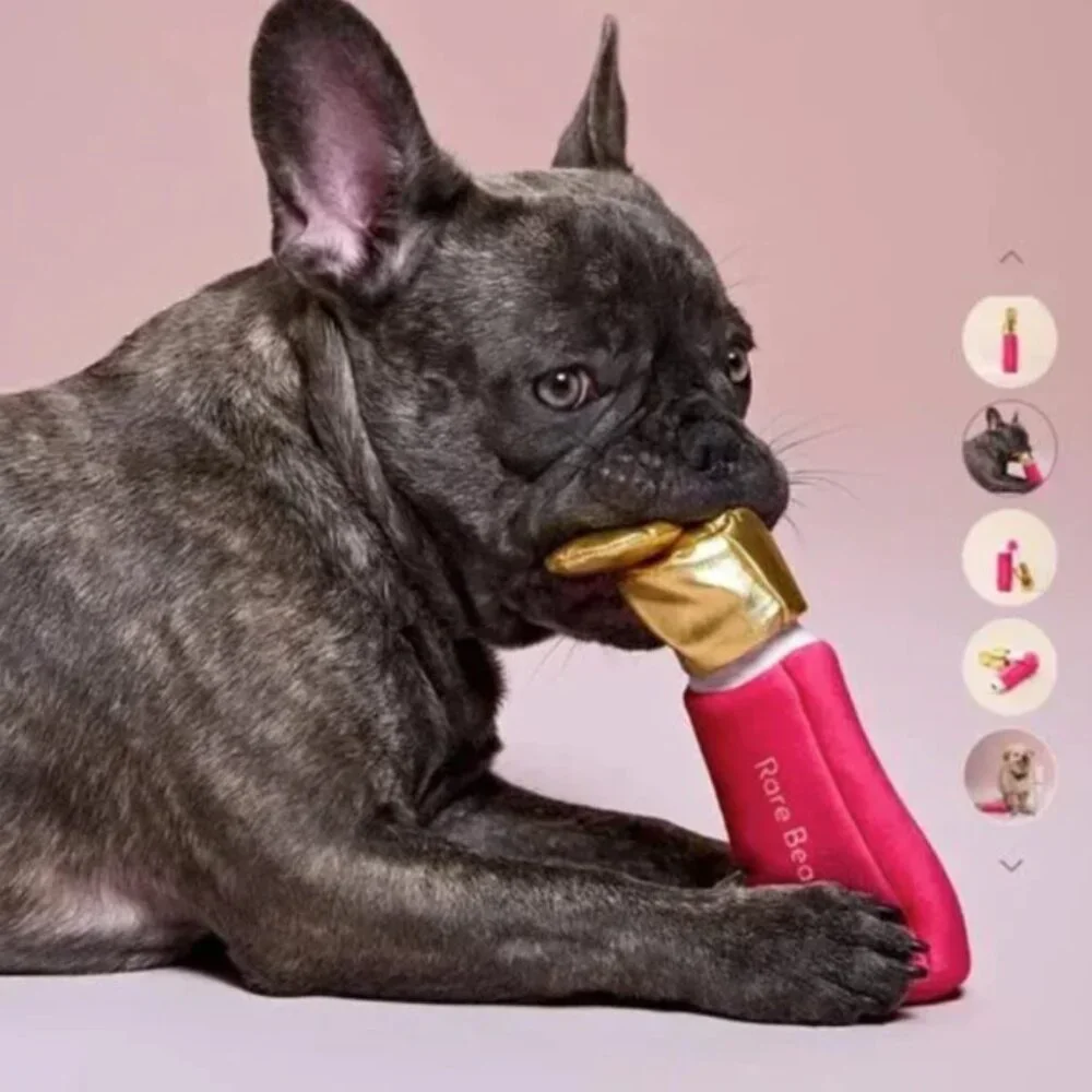 NWT Rare Beauty by Selena Gomez Soft Pooch Blush Dog Toy